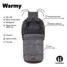 Petite&Mars Warmy Prémium bundazsák babakocsiba - SILVERED BLACK