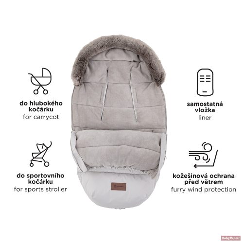 Petite&Mars Comfy Prémium extra vastag bundazsák babakocsiba - Champagne Shower