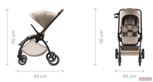 Britax Römer RIO babakocsi szett 4in1 Baby-Safe Core hordozó + bázistalp /STYLE-Teak/
