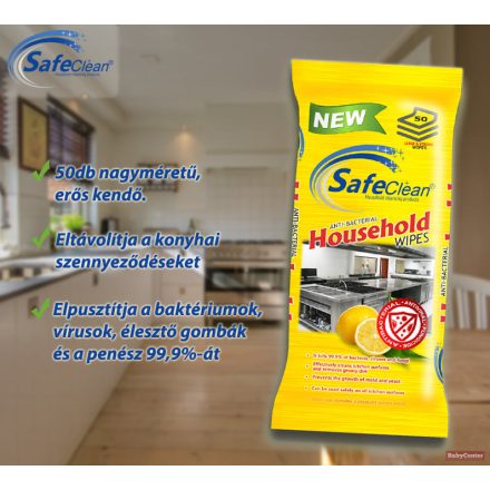 Safe Clean Antibakteriális Tisztítókendő
