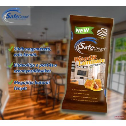 Safe Clean Fa és Laminált Tisztítókendő