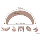 Scamp baba-mama párna gombos végű-extra hosszú (szivacsos töltet) #szürke csillag