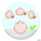 Laposfejűség elleni párna - szürke szivecske