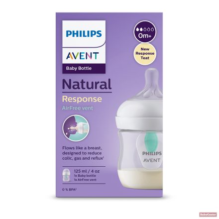 Philips AVENT Natural Response cumisüveg AirFree szeleppel 125 ml, 0hó+