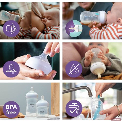 Philips AVENT Natural Response cumisüveg AirFree szeleppel 125 ml, 0hó+