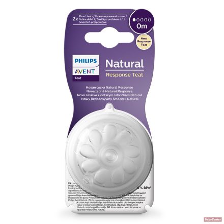 AVENT Natural Response etetőcumi 1. átfolyási sebességű 0hó+ (2db)