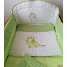 Tündér ágynemű 4 részes - zöld dínó