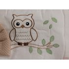 Tündér ágynemű 4 részes - Lulu bagoly bézs pöttyös hímzett