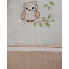 Tündér ágynemű 4 részes - Lulu bagoly bézs pöttyös hímzett