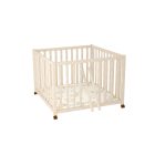 Timba fa járóka 120x120cm /emelhető,görgős,borostyán/