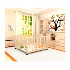 Timba fa járóka 120x120cm /emelhető,görgős,borostyán/