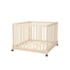 Timba fa járóka összecsukható 100x100cm /emelhető,görgős,borostyán/