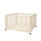 Timba fa járóka összecsukható 120x120cm /emelhető,görgős,borostyán/