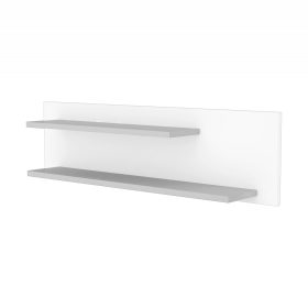 Timba Erik duplapolcos falipolc 100cm - Ezüst,fehér