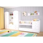 Timba Félix 5 Fiókos maxi kombi gyermekágy - Fehér