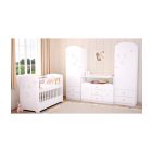 Timba Félix Csillagos álló szekrény középső elem - Fehér