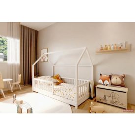 Timba Montessori Házikós gyermekágy 80x160cm - fehér