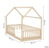 Timba Montessori Házikós gyermekágy 80x160cm - natúr