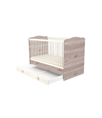 Timba Viki 70 x 140-es Átalakítható Gyermekágy Ágyneműtartós - Krém fűz