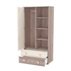 Timba Viki 1 Ajtós 2 fiókos álló szekrény Krém - fűz