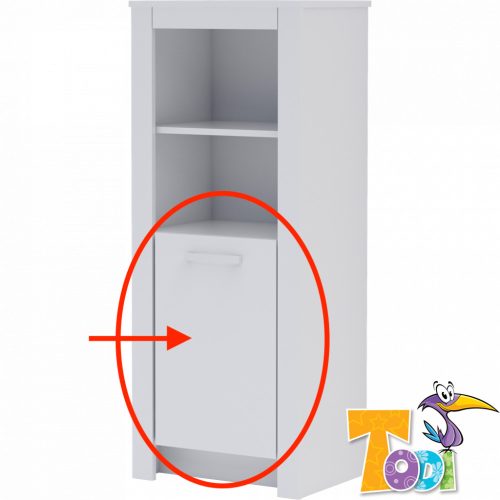 Todi Bunny keskeny nyitott +1 ajtós szekrény /140 cm magas/