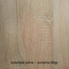 Todi Classic keskeny nyitott polcos szekrény /140 cm magas/