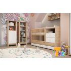 Todi Classic keskeny nyitott polcos szekrény /140 cm magas/