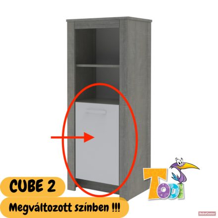 Todi Cube keskeny nyitott +1 ajtós szekrény /140 cm magas/