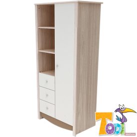 Todi Teddy állószekrény 1ajtós 3fiókos (190cm magas)