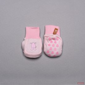 Teddy pamut baba cipőcske /56-62/ - rózsa zsiráf