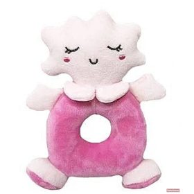 Tulilo plüss csörgő felhő rózsa - 22 cm