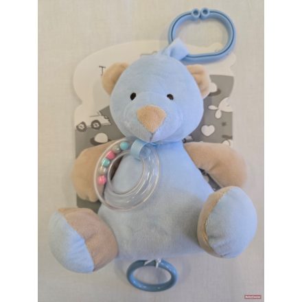 Tulilo plüss zenélő,csörgő kék maci - 18cm