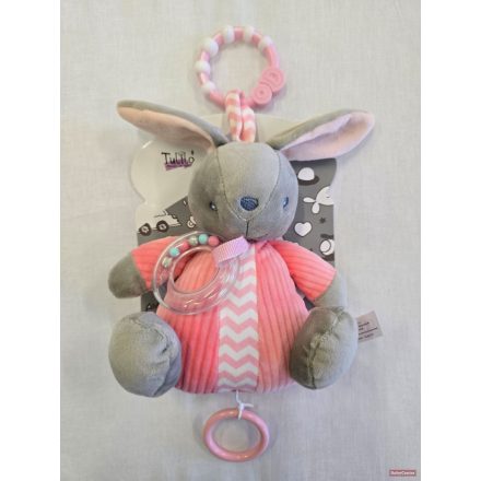 Tulilo plüss zenélő,csörgő szürke nyuszi- 18cm
