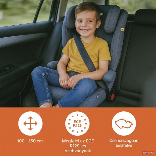 Zopa Beta i-Size 100-150cm öves bekötés - szürke