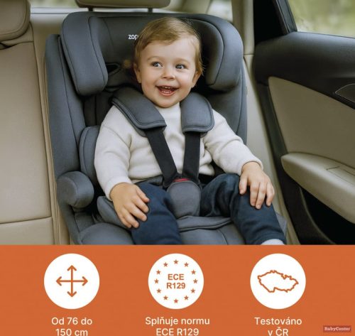 Zopa Alfa i-Size 76-150cm öves bekötés - fekete