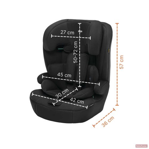 Zopa Alfa i-Size 76-150cm isofix - fekete