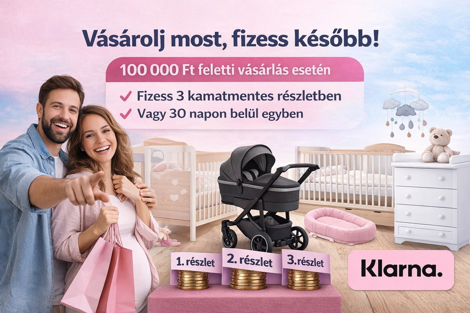 Vásárolj nagyobb értékű termékeket könnyedén a Klarna részletfizetéssel!
